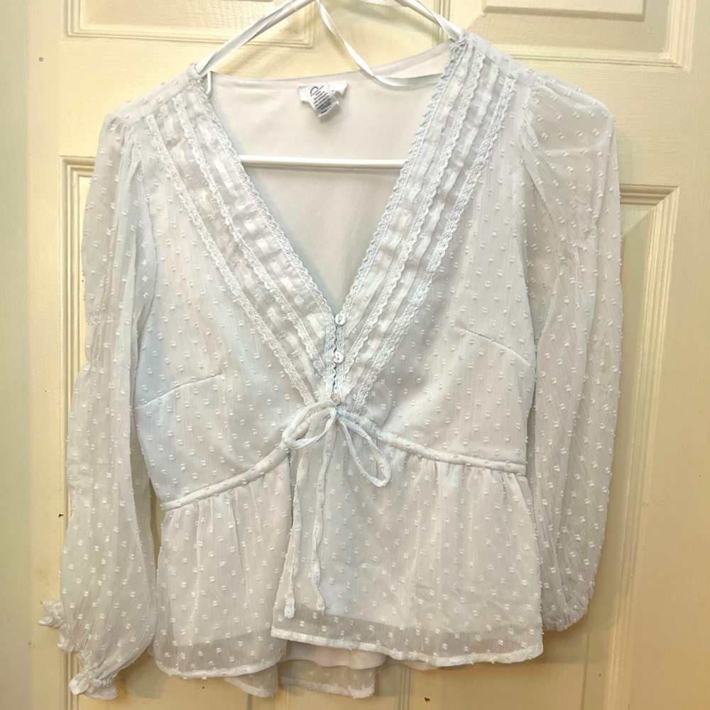 White boho crop top with adjustable bust